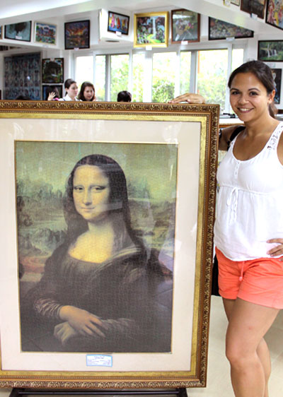 So nah wie in der "Puzzle Mansion" kommt man der Mona Lisa im Pariser Louvre sicher nicht © V. Till